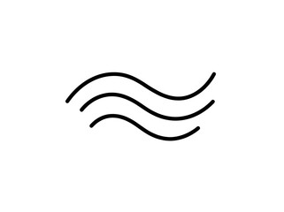 Obraz premium Simple Black Wavy Lines Symbolizing Flow and Movement.