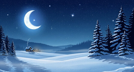 winter forest landscape