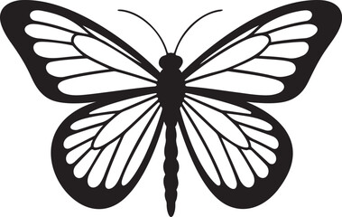 Elegant Butterfly Silhouette &ndash; Minimal Nature Insect Vector