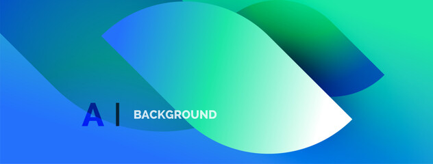 Abstract gradient background. Blue, green hues blend smoothly. Text reads AI BACKGROUND in white. Minimalist design, modern aesthetic.