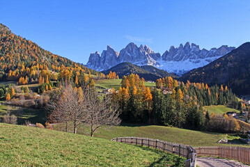 le Odle da Santa Maddalena in Val di Funes, Alto Adige