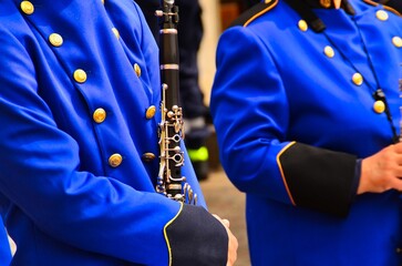 Clarinet player in an orchestra band