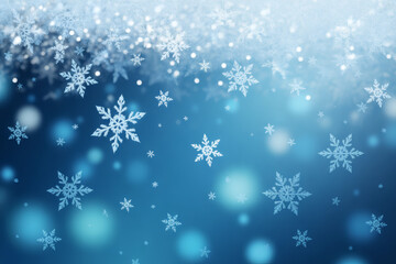 Festive winter snowfall with shimmering snowflakes for holiday greetings or seasonal promotions and magical celebrations