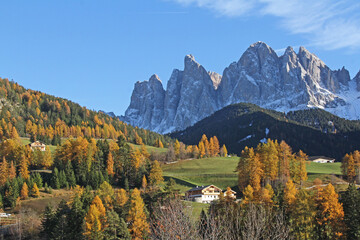 il Sass Rigais da Santa Maddalena in Val di Funes, Alto Adige