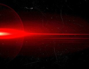Abstract Red Light Streaks in Dark Space Background. Generated image