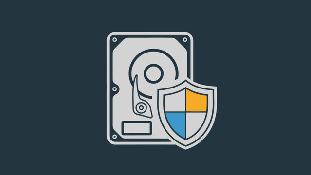 Secure Hard Drive Data Protection Icon