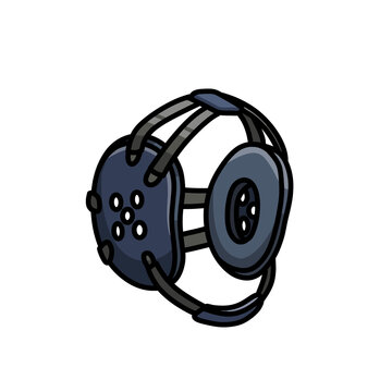 Protective Wrestling Headgear Ear Guard, Cartoon PNG Illustration.