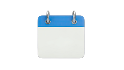 Blank Calendar Isolated on White Background