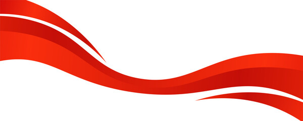 Vector red line background curve element with white space for text and message design, overlapping layers, vector