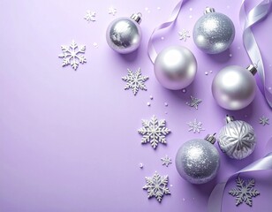 Merry Christmas greeting template with festive holiday atmosphere. Features elegant Christmas decorations, seasonal elements, and warm winter colors. Suitable for greeting cards, posters, banners, soc