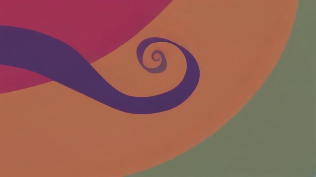 A flowing ribbon curls and spirals across the screen, widening into a soft color band transition effect.