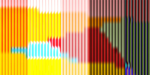 Glass 3D background effect with abstract line pattern and gradient blue texture. Ribbed light and holographic window render show prism blur. Reeded green wallpaper with distorted fluid surface.