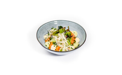 Fresh Mixed Green Salad with Radishes, Cucumber, Bell Peppers, and Assorted Dressings