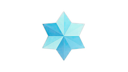 Blue Star on White Background