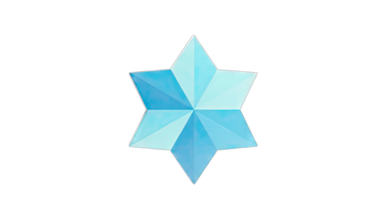 Blue Star on White Background