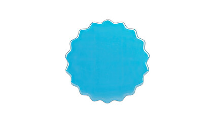 Blue Starburst Shape on White Background