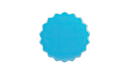 Blue Starburst Shape on White Background