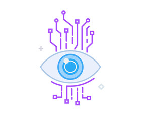 illustrations concept with businessmen. technology, partnership, artificial intelligence business robot, cybes. linear illustration Icons infographics. Landing page site print poster. Line story