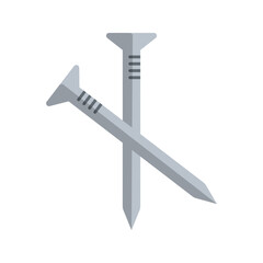 Construction nails flat color icon vector isolated
