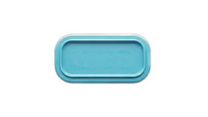 Blue Tray Isolated on White Background