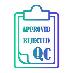 quality control Line Gradient Icon