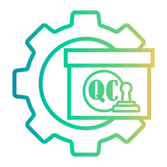 quality control Line Gradient Icon