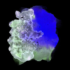 Bright painted green and violet watercolor texture. Hand drawn background