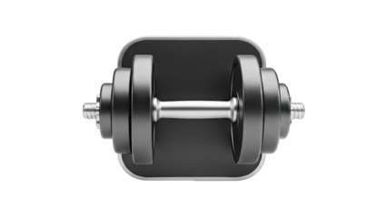 Dumbbell on Black Background: Fitness and Workout Concept