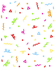 colorful confetti vector illustration