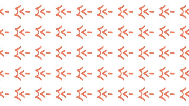 Repeating arrowlike symbols on white background, suitable for backgrounds, posters, textile designs, and website graphics with a modern twist.