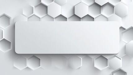 Geometric hexagonal pattern on subtle white background. AI image