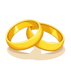 Two gold wedding rings