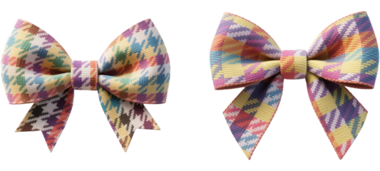 リボン　千鳥格子柄　模様　柄　装飾物