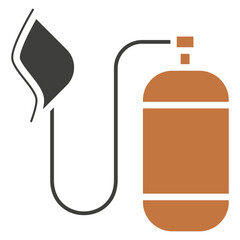 Air Tank Dual Tone Icon Mini Illustration, Use For Modern Concept, Print, Ui, Ux Kit, Web And App Development. Vector Related To Firefighter, Rescue And More