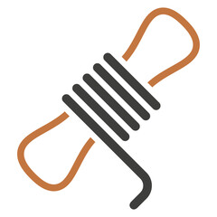 Rescue Rope Dual Tone Icon Mini Illustration, Use For Modern Concept, Print, Ui, Ux Kit, Web And App Development. Vector Related To Firefighter, Rescue And More