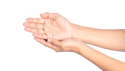 Two hands cupped together, light skin tone