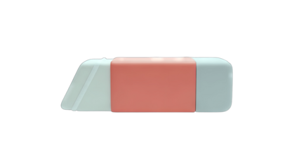 Eraser Isolated on White Background