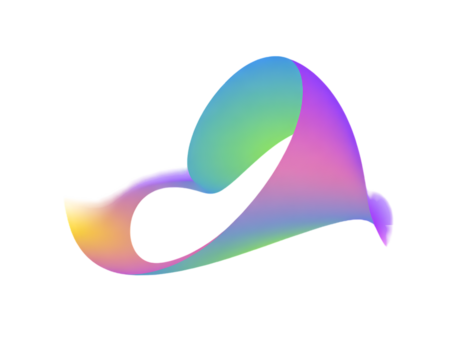 Abstract futuristic gradient glow, Isolated on white and transparent background - Powered by Adobe