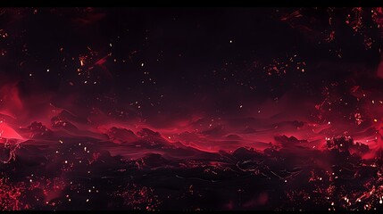 Obraz premium Horror fantasy adventure theme, a stranger world filled with a sense of mystery, wallpaper background illustration poster in light and shadow