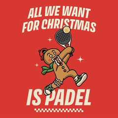 Christmas Cookie Padel Holiday Quote