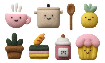 Cozy Plush Kitchen Minis with Soft Teacup and Adorable Kitchen Accessories