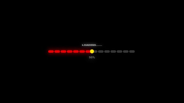 Clean flat bar loading animation with smooth percentage progress for apps, websites and professional motion graphic projects