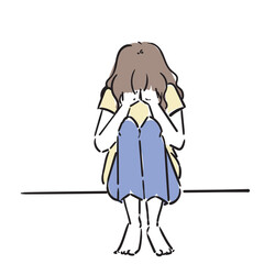 落ち込んでいる若い女性