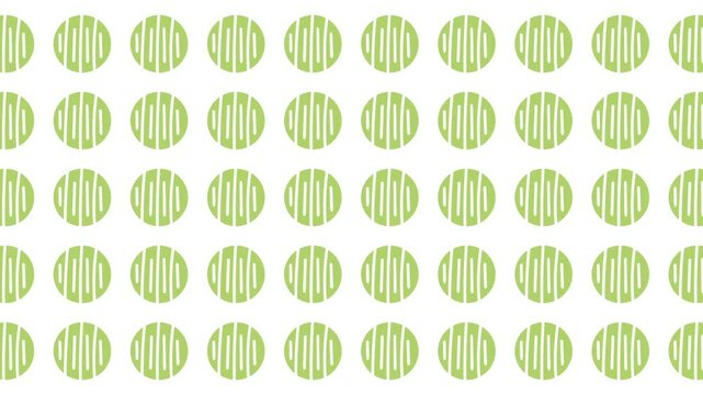 Repeating pattern of light green rounded circular shapes. Suitable for backgrounds, packaging design, textiles, and stationery items for a fresh and modern look.