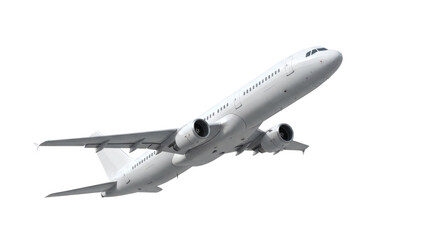 Fototapeta premium Soaring white airplane for aviation industry marketing and travel promotions