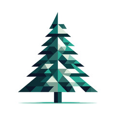 Fototapeta premium Geometric Christmas Tree Illustration Design