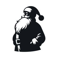 Santa Silhouette Vector Illustration Design