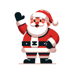 Santa Waving Vector Illustration Design