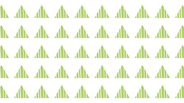 Green striped triangle pattern on white background. Suitable for geometric designs, textiles, wallpapers, and digital backgrounds. Fresh and modern.