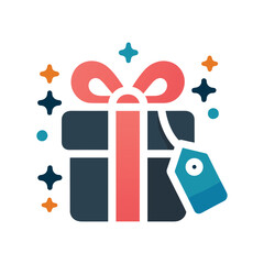 Single Gift Box Vector Illustration Design